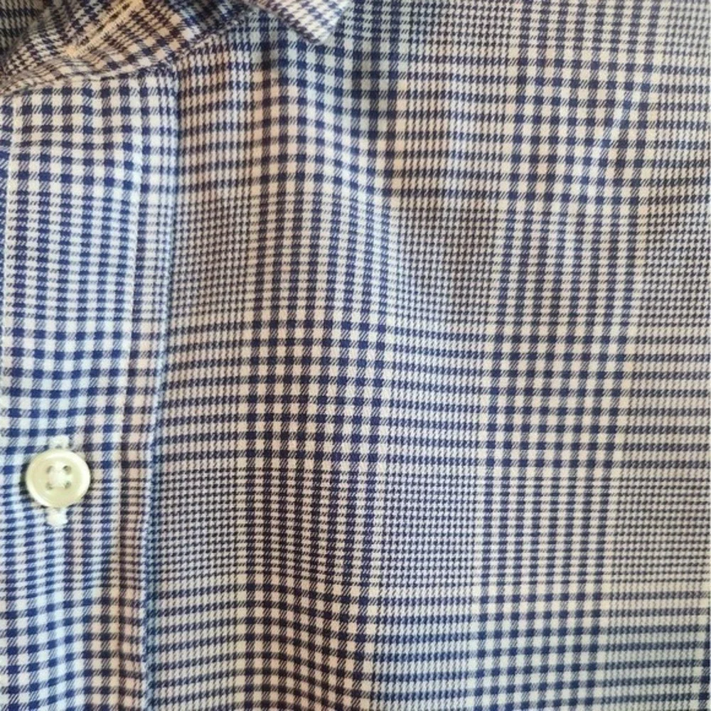 Polo Ralph Lauren Blue Plaid Long Sleeve Button‎ Down Shirt XL Cotton Breathable